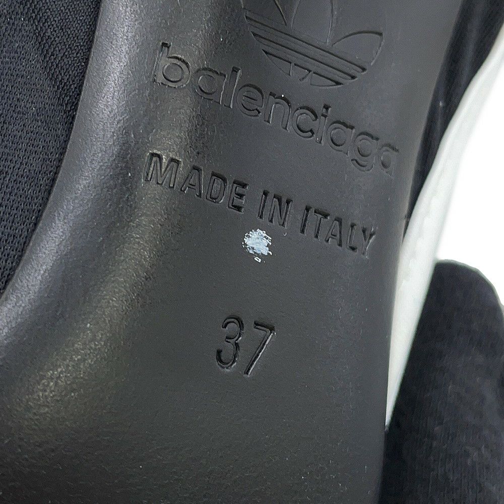 バレンシアガ ブーツ アディダスコラボ ナイフ オーバーニーブーツ レディースサイズ37 724074 BALENCIAGA adidas 靴 黒 白
