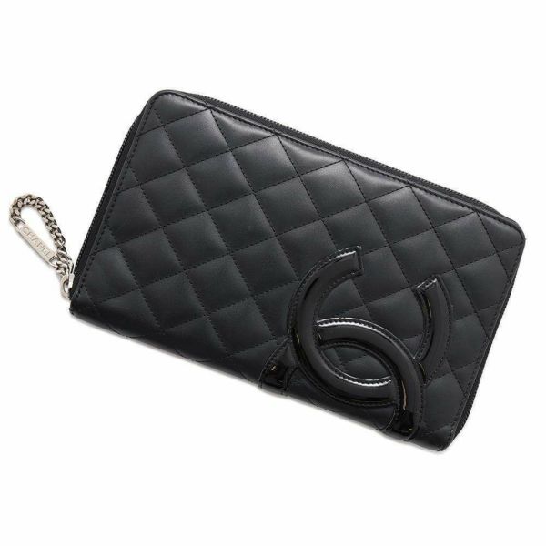 シャネル 長財布 カンボンライン マトラッセ ココマーク ラムスキン CHANEL 財布 黒 安心保証 | 中古・新品ブランド販売ギャラリーレア公式通販