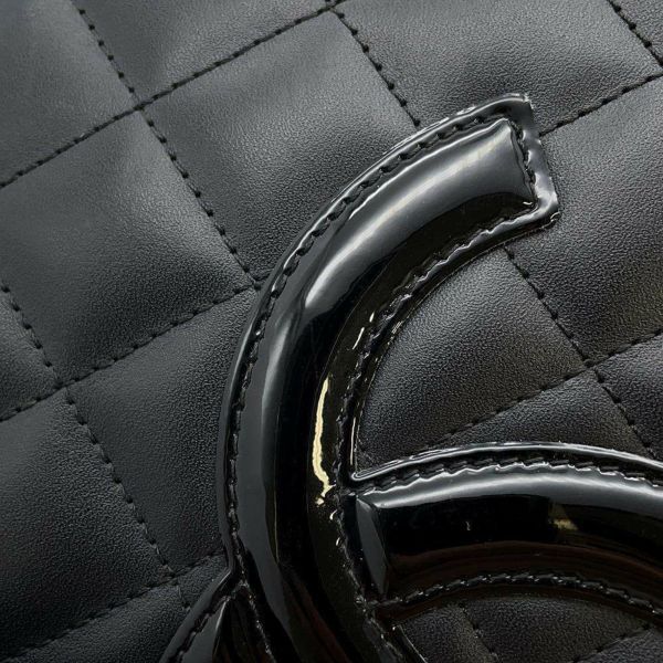 シャネル 長財布 カンボンライン  マトラッセ ココマーク ラムスキン CHANEL 財布 黒