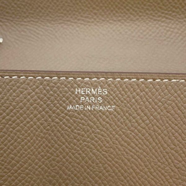 エルメス 財布 クリック16 エトゥープ/シルバー金具 エプソン D刻印 HERMES ショルダーウォレット