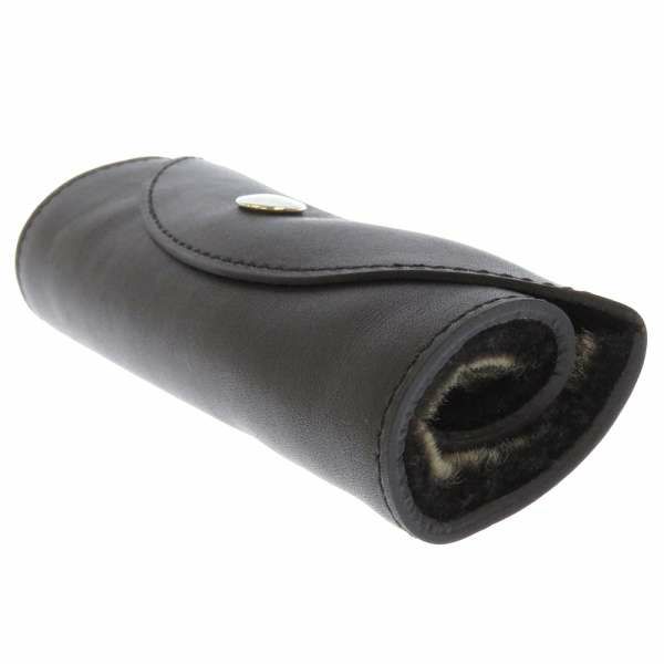 エルメス シューズポリッシャー ブラック/シルバー金具 HERMES 靴磨き グローブ 携帯用シューズケア