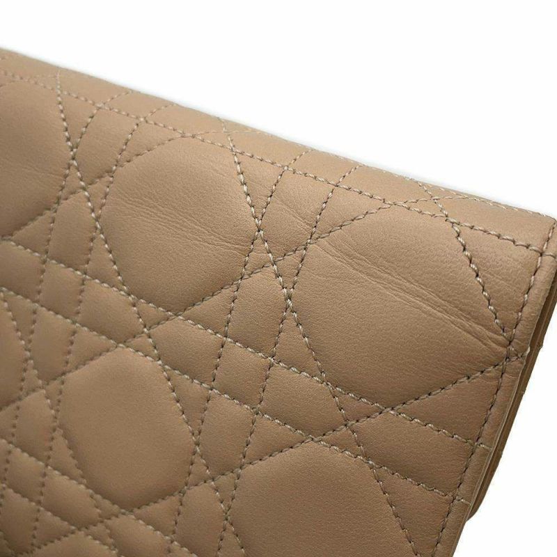 クリスチャン・ディオール チェーンウォレット カナージュ レザー Christian Dior 財布