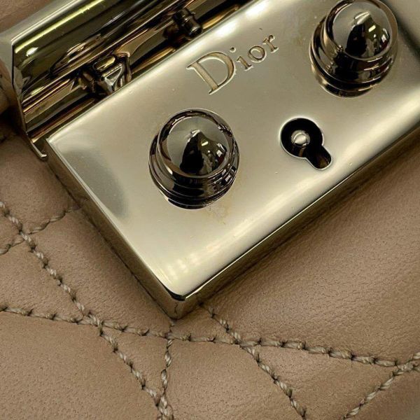 クリスチャン・ディオール チェーンウォレット カナージュ レザー Christian Dior 財布