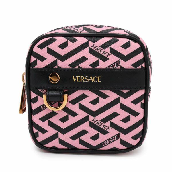 ヴェルサーチェ ポーチ ロゴ レザー GIANNI VERSACE 小物入れ