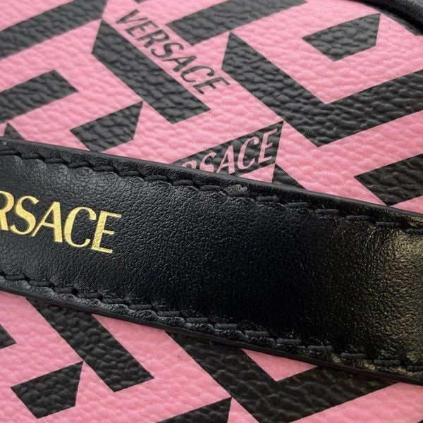 ヴェルサーチェ ポーチ ロゴ レザー GIANNI VERSACE 小物入れ