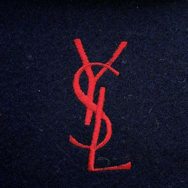 イヴサンローラン マフラー ロゴ YSL ウール Yves Saint Laurent ストール