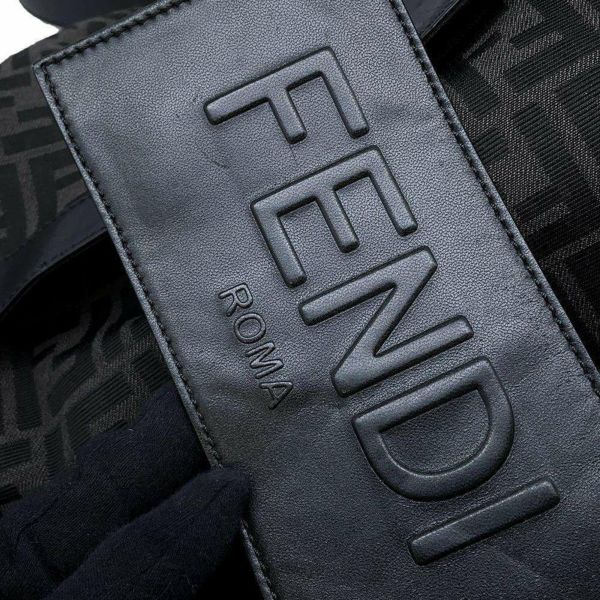 フェンディ リュック ストライク ズッカ柄 7VZ070 FENDI 2wayショルダーバッグ 黒