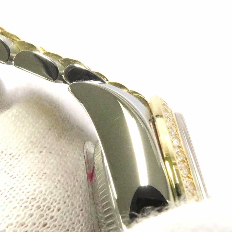 ロレックス レディ デイトジャスト SS/K18YG ダイヤべゼル 279383RBR ホワイトマザーオブパール/10PD文字盤 ホワイトシェル