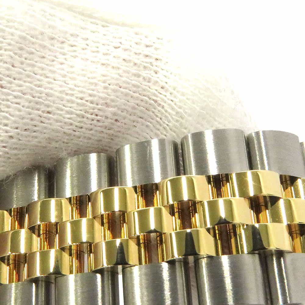 ロレックス レディ デイトジャスト SS/K18YG ダイヤべゼル 279383RBR ホワイトマザーオブパール/10PD文字盤 ホワイトシェル