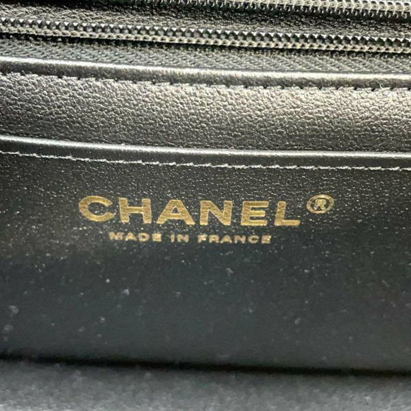 シャネル チェーンショルダーバッグ ココマーク マトラッセ ラムスキン A69900 CHANEL ミニ フラップ 黒