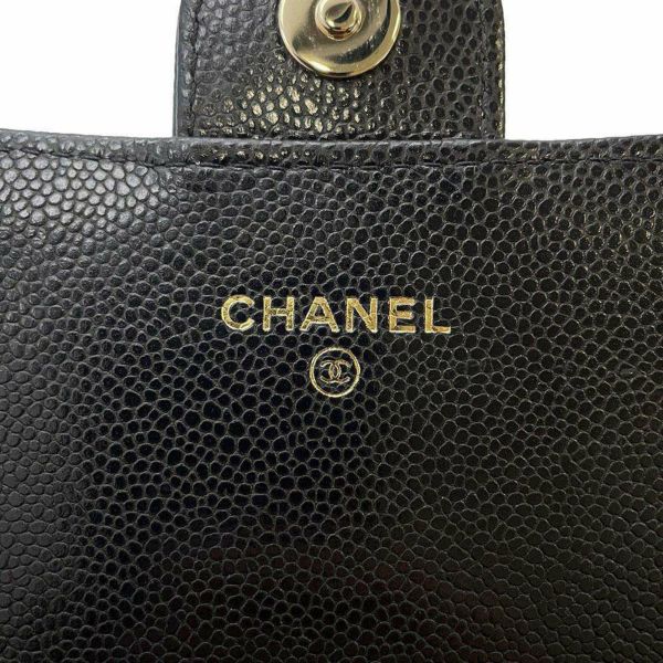 シャネル チェーンフォンケース マトラッセ ココマーク キャビアスキン AP3744 CHANEL スマホケース 黒