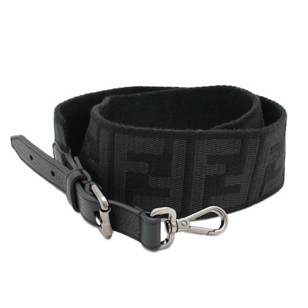 美品　FENDI ロゴ入り　ショルダーストラップ　キャンバス フェンディ ショルダーストラップ FFロゴ ストラップ ユー
