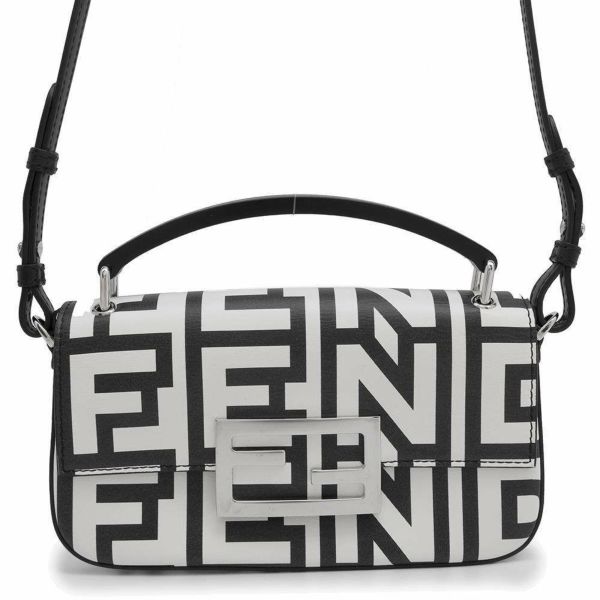 フェンディ ショルダーバッグ マークジェイコブス コラボ バゲット フォンポーチ 7AS142 FENDI 白 黒