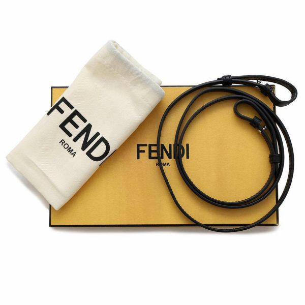 フェンディ ショルダーバッグ マークジェイコブス コラボ バゲット フォンポーチ 7AS142 FENDI 白 黒