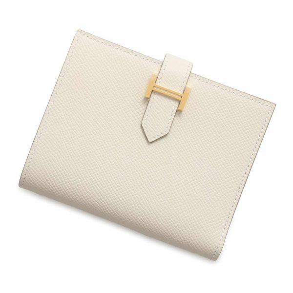 エルメス 二つ折り財布 ベアンコンパクト クレ/シルバー金具 エプソン W刻印 HERMES 財布