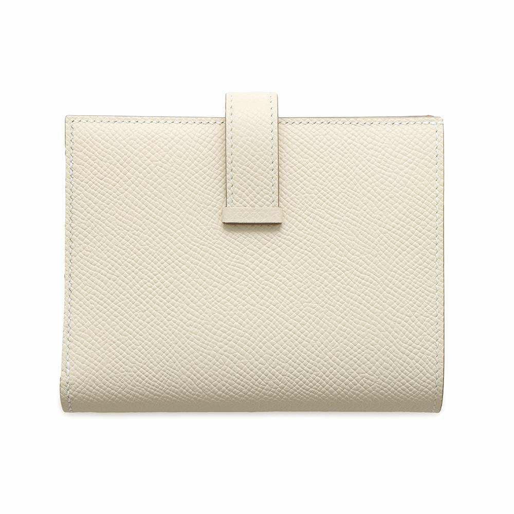 エルメス 二つ折り財布 ベアンコンパクト クレ/シルバー金具 エプソン W刻印 HERMES 財布