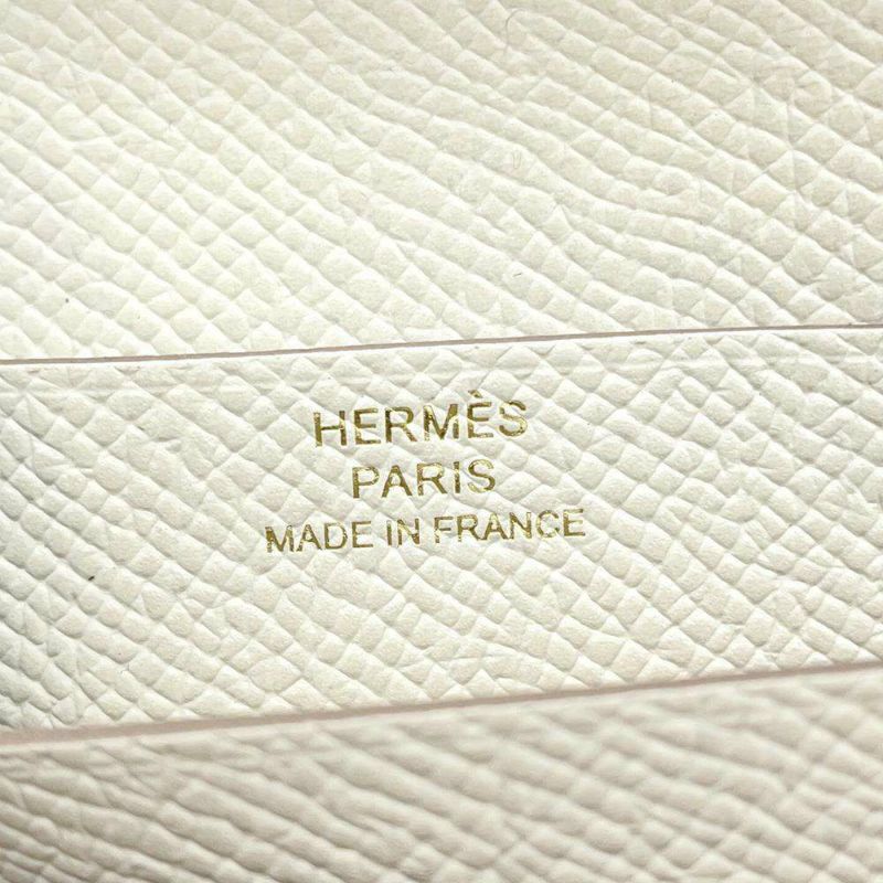 エルメス 二つ折り財布 ベアンコンパクト クレ/シルバー金具 エプソン W刻印 HERMES 財布
