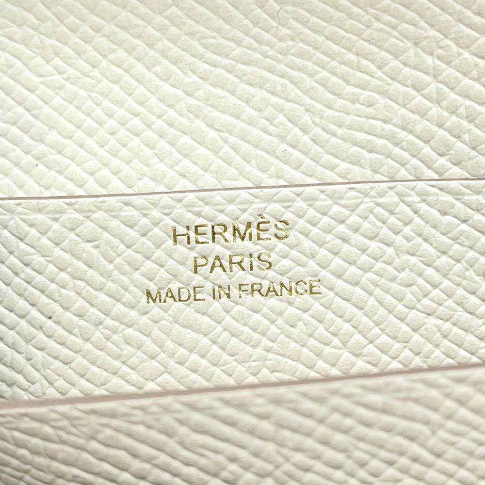 エルメス 二つ折り財布 ベアンコンパクト クレ/シルバー金具 エプソン W刻印 HERMES 財布