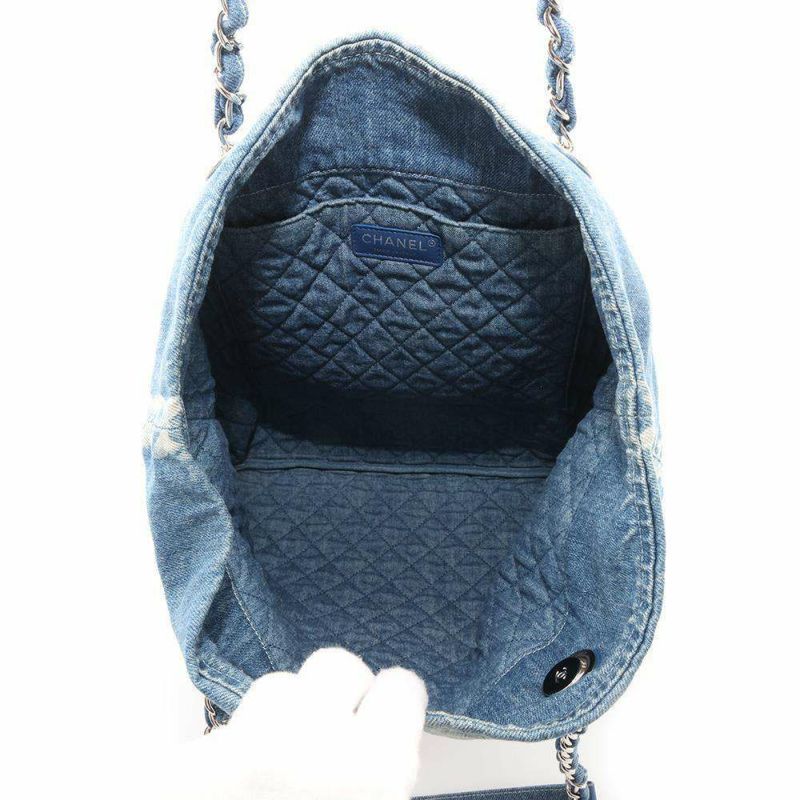 シャネル トートバッグ ショッピングバッグ デニム ココマーク AS0480 CHANEL バッグ ポーチ付き