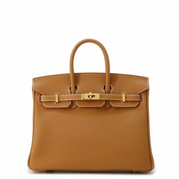 エルメス バーキン25 ゴールド/ゴールド金具 トゴ W刻印 HERMES Birkin ハンドバッグ