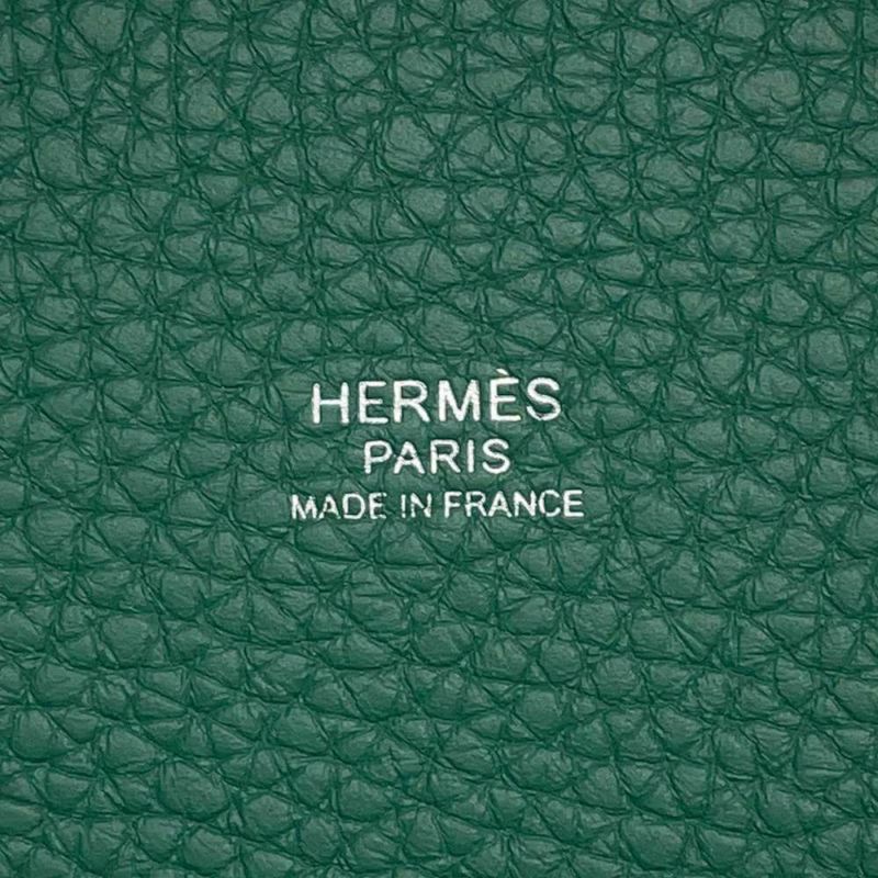 エルメス ハンドバッグ ピコタンロックMM ヴェールモワイヤン/シルバー金具 トリヨンクレマンス W刻印