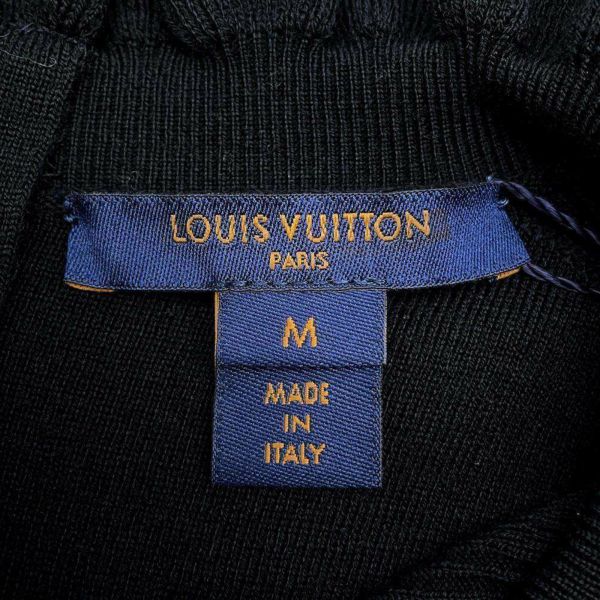 ルイヴィトン ワンピース ロゴ ノースリーブ ドレス ウール レディースサイズM LOUIS VUITTON ブラック 黒