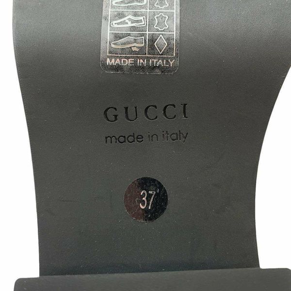 グッチ ローファー メリージェーン ローヒール シューズ レザー レディースサイズ37 635673 GUCCI 靴 黒