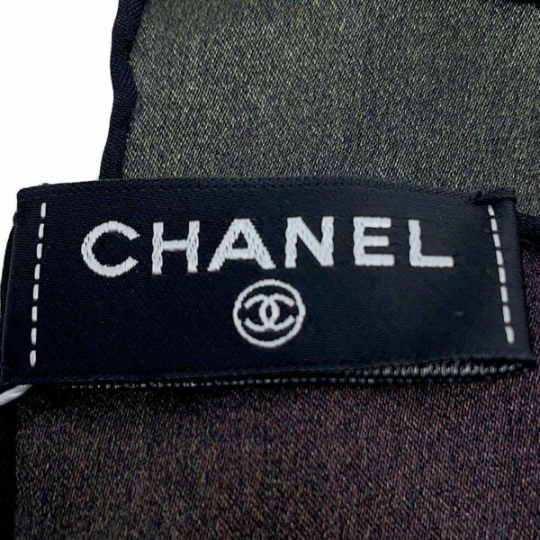 シャネル スカーフ ロゴ ココマーク シルク AA9719 CHANEL 黒