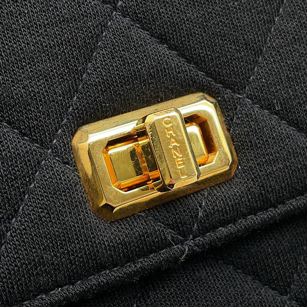 シャネル ハンドバッグ マトラッセ 2.55 コットン CHANEL 黒