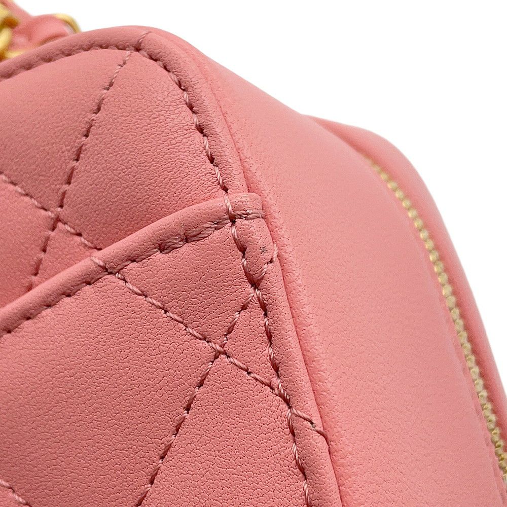 シャネル チェーンショルダーバッグ マトラッセ ココマーク バニティ トップハンドル ラムスキン AS3318 CHANEL バッグ