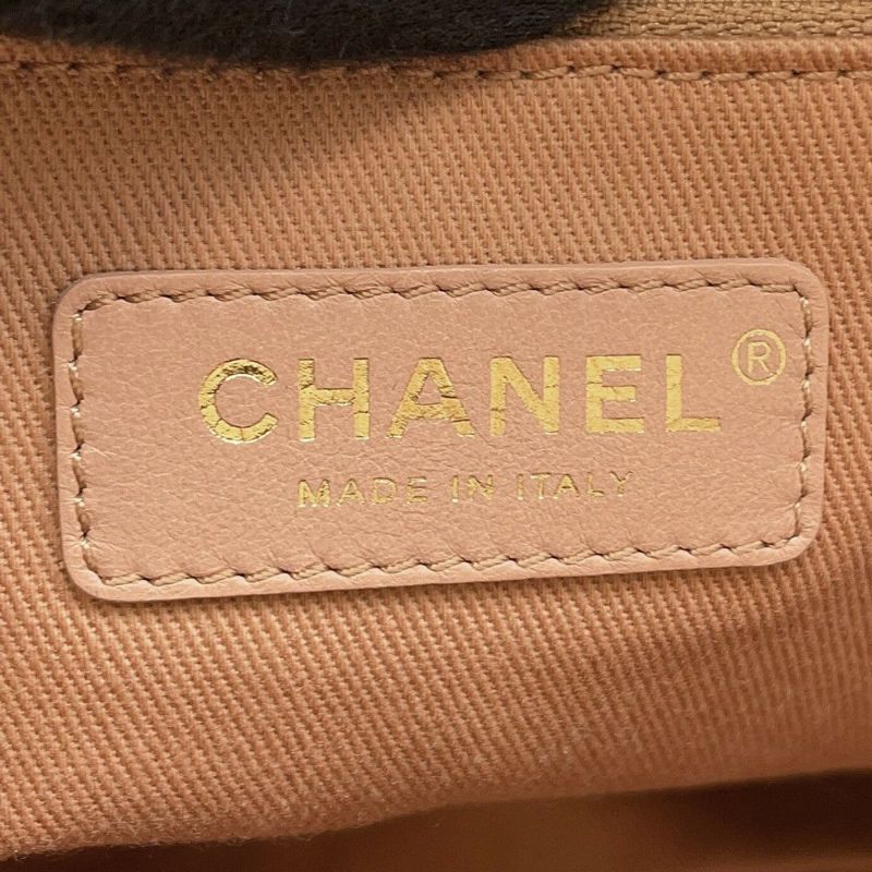 シャネル トートバッグ ドーヴィルライン ミディアム ショッピングバッグ ロゴ ストロー/レザー A67001 CHANEL