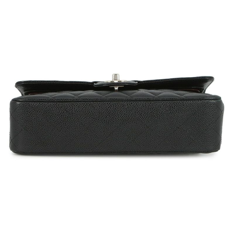 シャネル チェーンショルダーバッグ マトラッセ25 ココマーク キャビアスキン ダブルチェーン A01112 CHANEL 黒