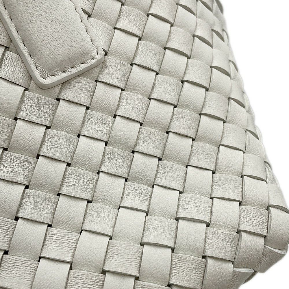 ボッテガヴェネタ ハンドバッグ イントレチャート カバ ミニ 777608 BOTTEGA VENETA 2way 白