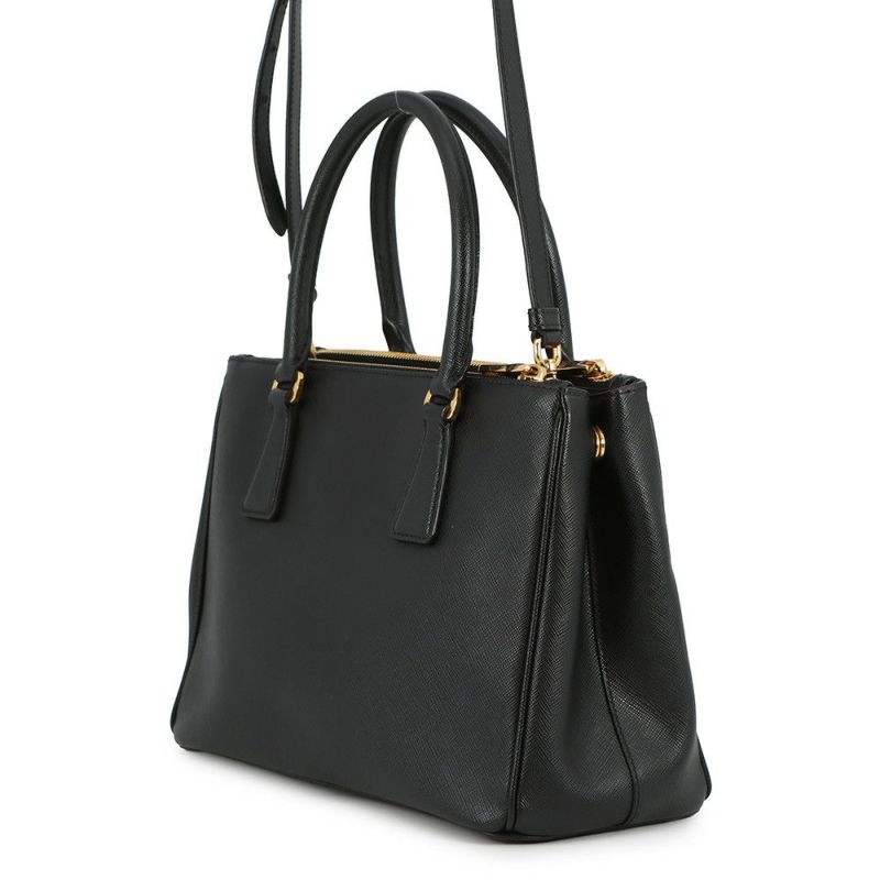 プラダ ハンドバッグ ガレリア サフィアーノ レザー 1BA863 PRADA バッグ 2wayショルダーバッグ 黒