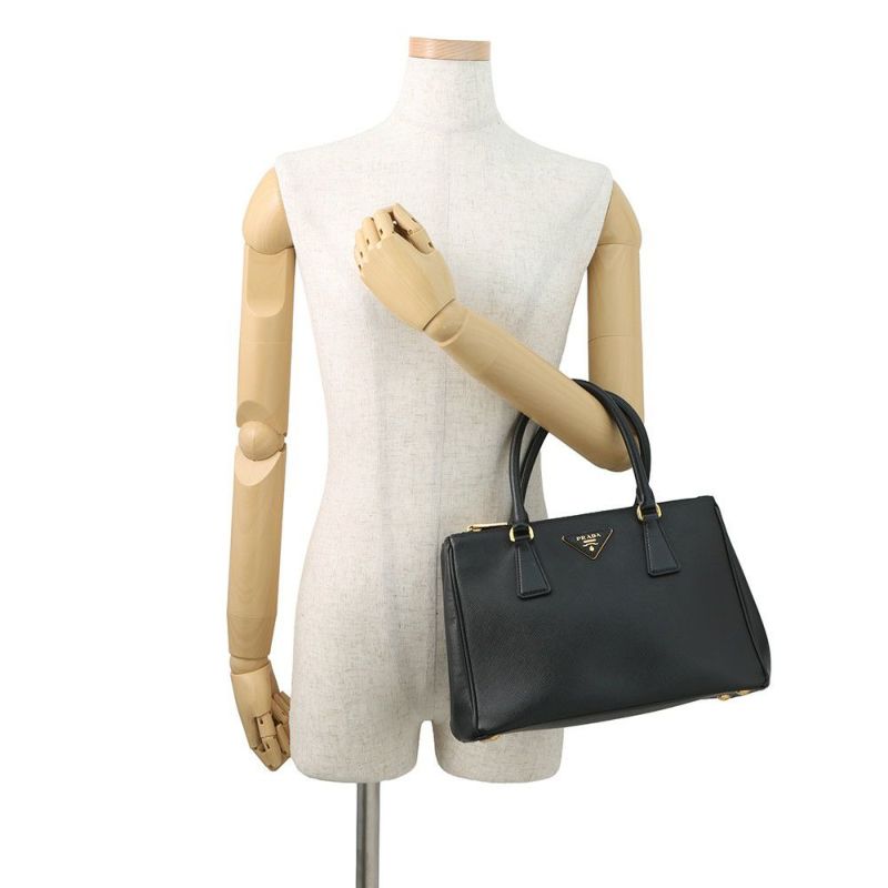 プラダ ハンドバッグ ガレリア サフィアーノ レザー 1BA863 PRADA バッグ 2wayショルダーバッグ 黒