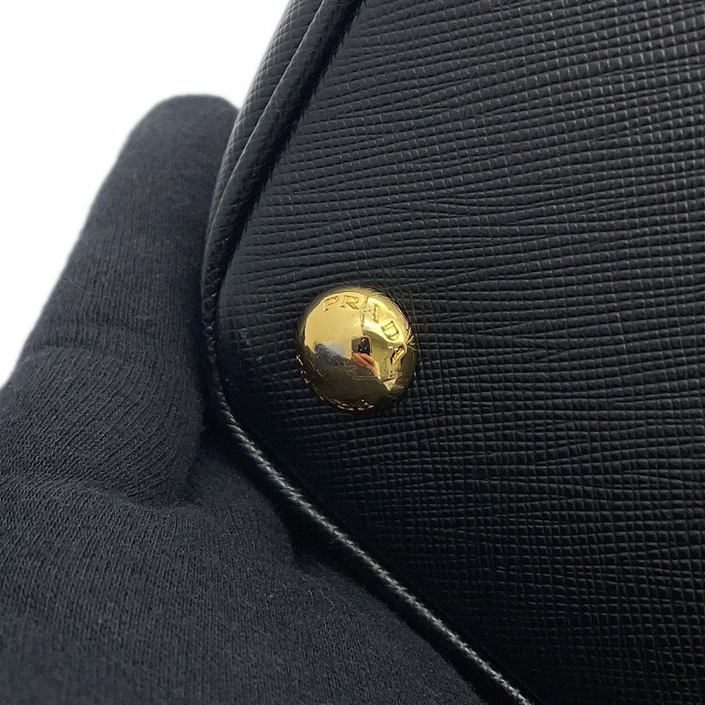 プラダ ハンドバッグ ガレリア サフィアーノ レザー 1BA863 PRADA バッグ 2wayショルダーバッグ 黒
