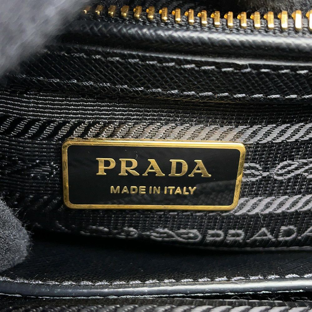 プラダ ハンドバッグ ガレリア サフィアーノ レザー 1BA863 PRADA バッグ 2wayショルダーバッグ 黒