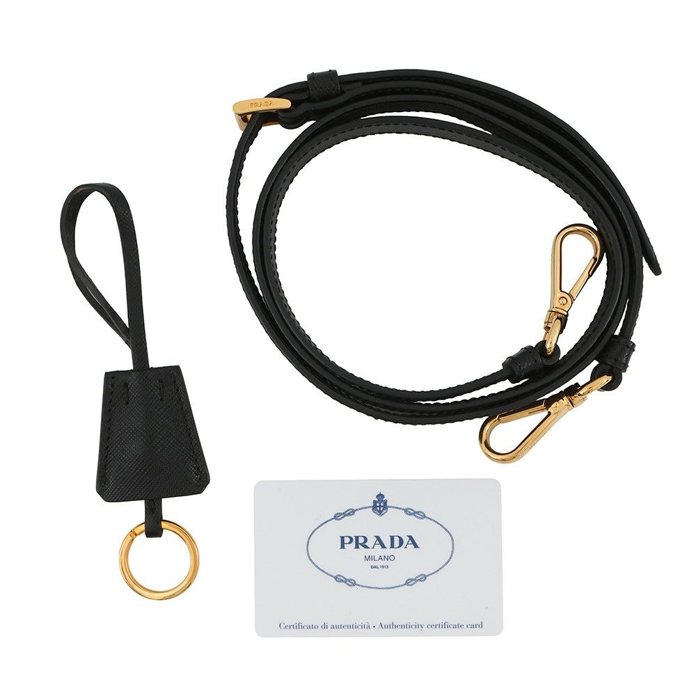 プラダ ハンドバッグ ガレリア サフィアーノ レザー 1BA863 PRADA バッグ 2wayショルダーバッグ 黒