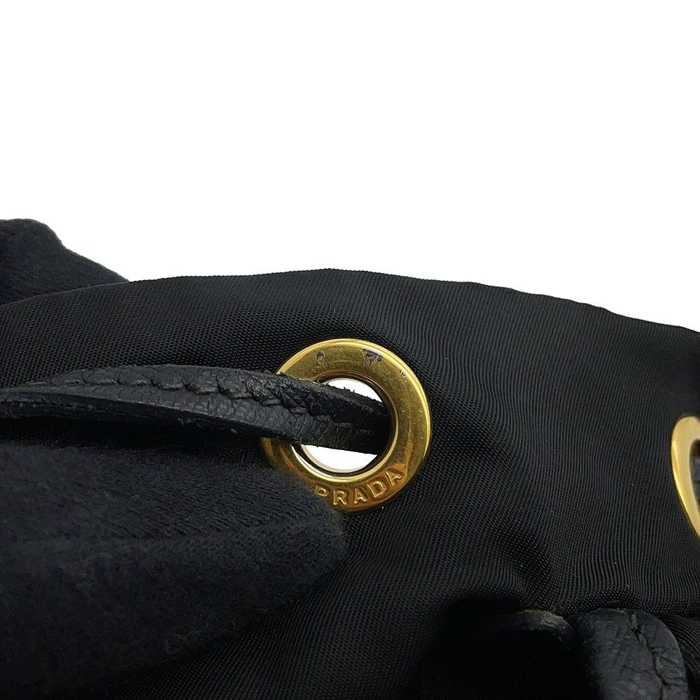 プラダ リュック トライアングルロゴ バックパック ナイロン/レザー BZ0030 PRADA リュックサック 黒
