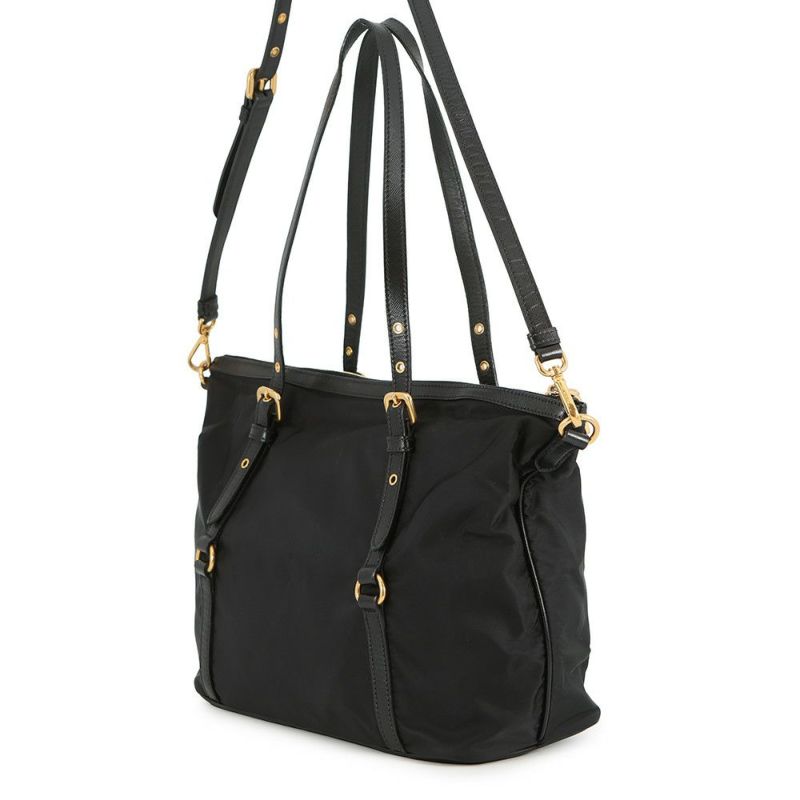 プラダ トートバッグ ロゴ ナイロン レザー PRADA 2wayショルダーバッグ