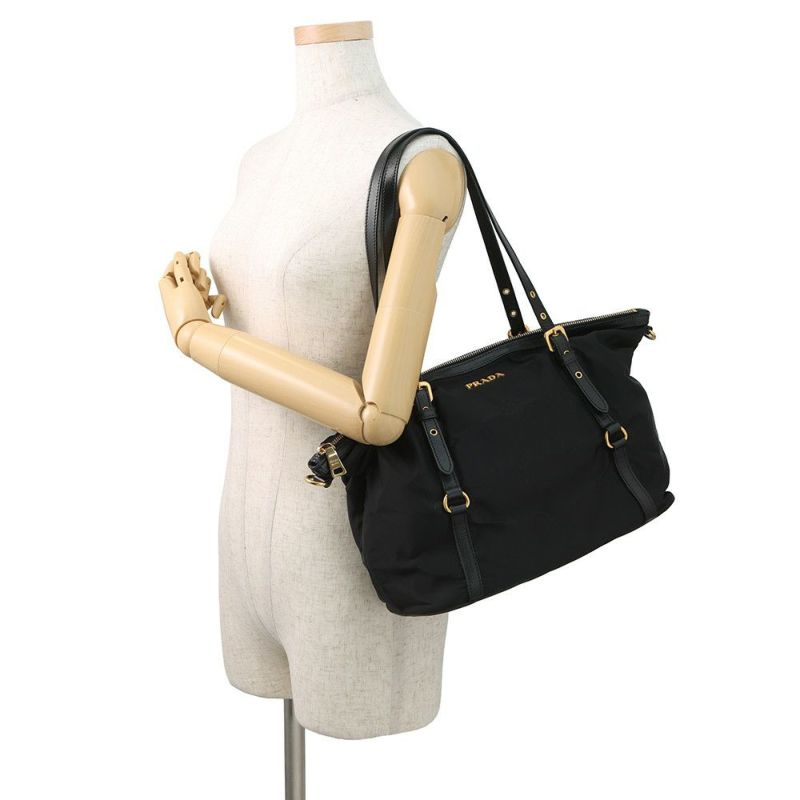 プラダ トートバッグ ロゴ ナイロン レザー PRADA 2wayショルダーバッグ