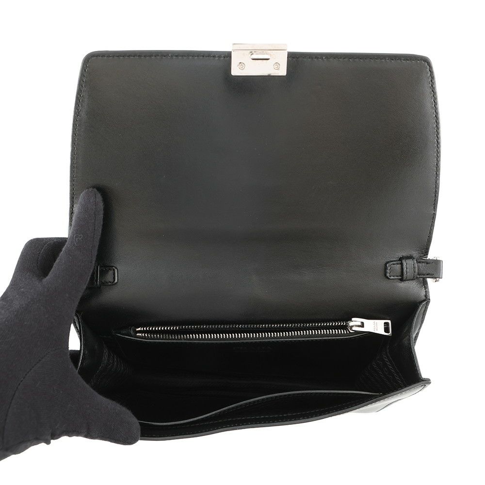 プラダ ショルダーバッグ エレクトラ スタッズ レザー 1BD120 PRADA 黒