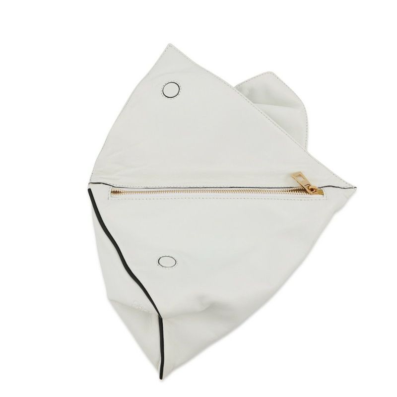 ロエベ クラッチバッグ リボン レザー 332.82.K78 LOEWE 白