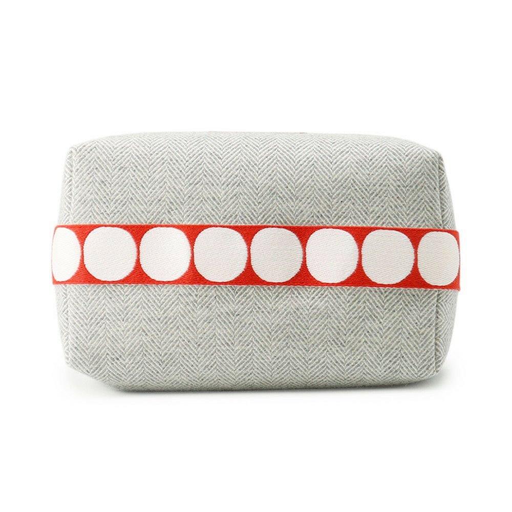 エルメス ポーチ ブリッド・ア・ブラック  アニモー・ブロックGM グラニット/シルバー金具 トワル・シェヴロン