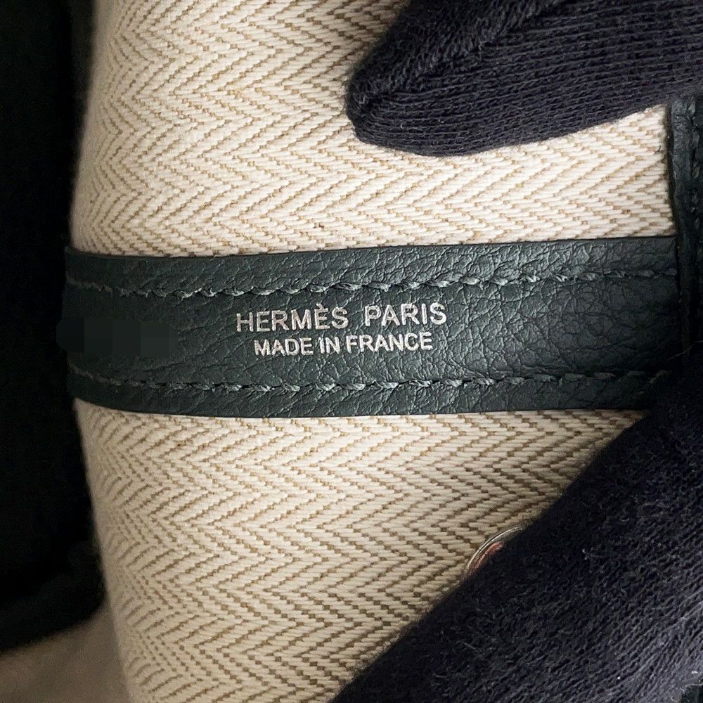 エルメス トートバッグ ネオ・ガーデン 23 ガーデンパーティ ヴェールマングローブ/シルバー金具 トゴ K刻印