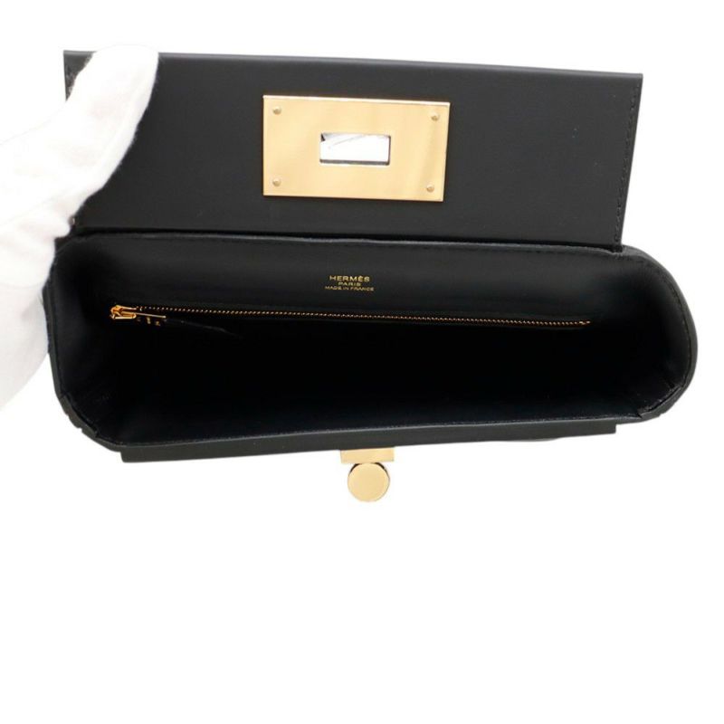エルメス 24/24 サック ヴァンキャトル ミニ ブラック/ゴールド金具 ヴォリュプト/スイフト K刻印 ２wayショルダー 黒