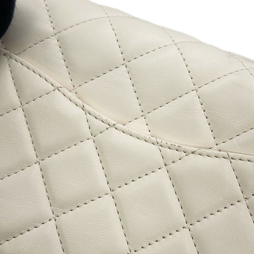 シャネル チェーンショルダーバッグ ミニマトラッセ ココマーク ラムスキン AS1786 CHANEL ココボール 白