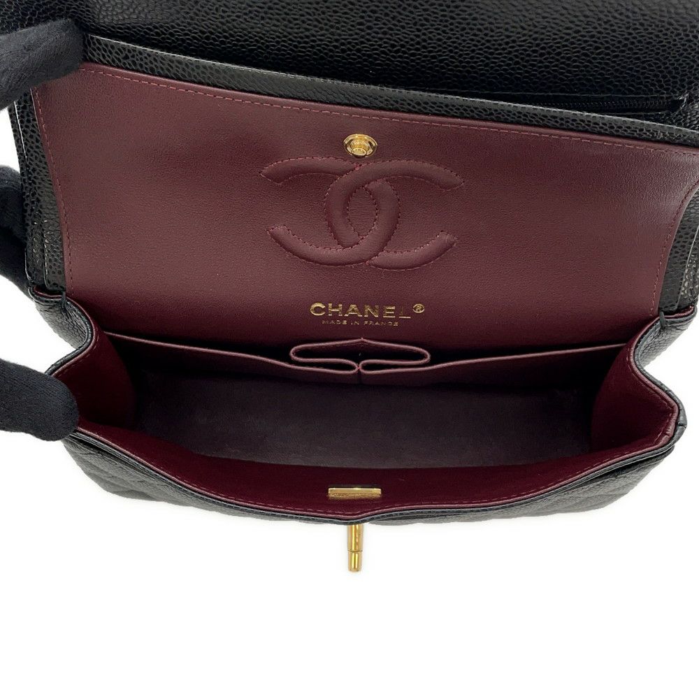 シャネル チェーンショルダーバッグ マトラッセ23 ココマーク ダブルチェーン A01113 CHANEL 黒