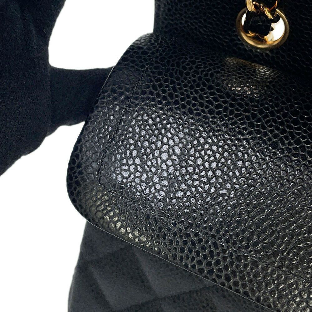 シャネル チェーンショルダーバッグ マトラッセ23 ココマーク ダブルチェーン A01113 CHANEL 黒
