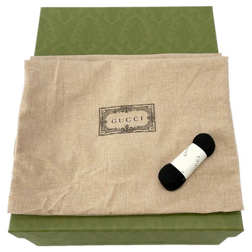 グッチ スニーカー ライトン カウハイドレザー インターロッキングG メンズサイズ9 1/2 GUCCI 靴 黒 2023FW